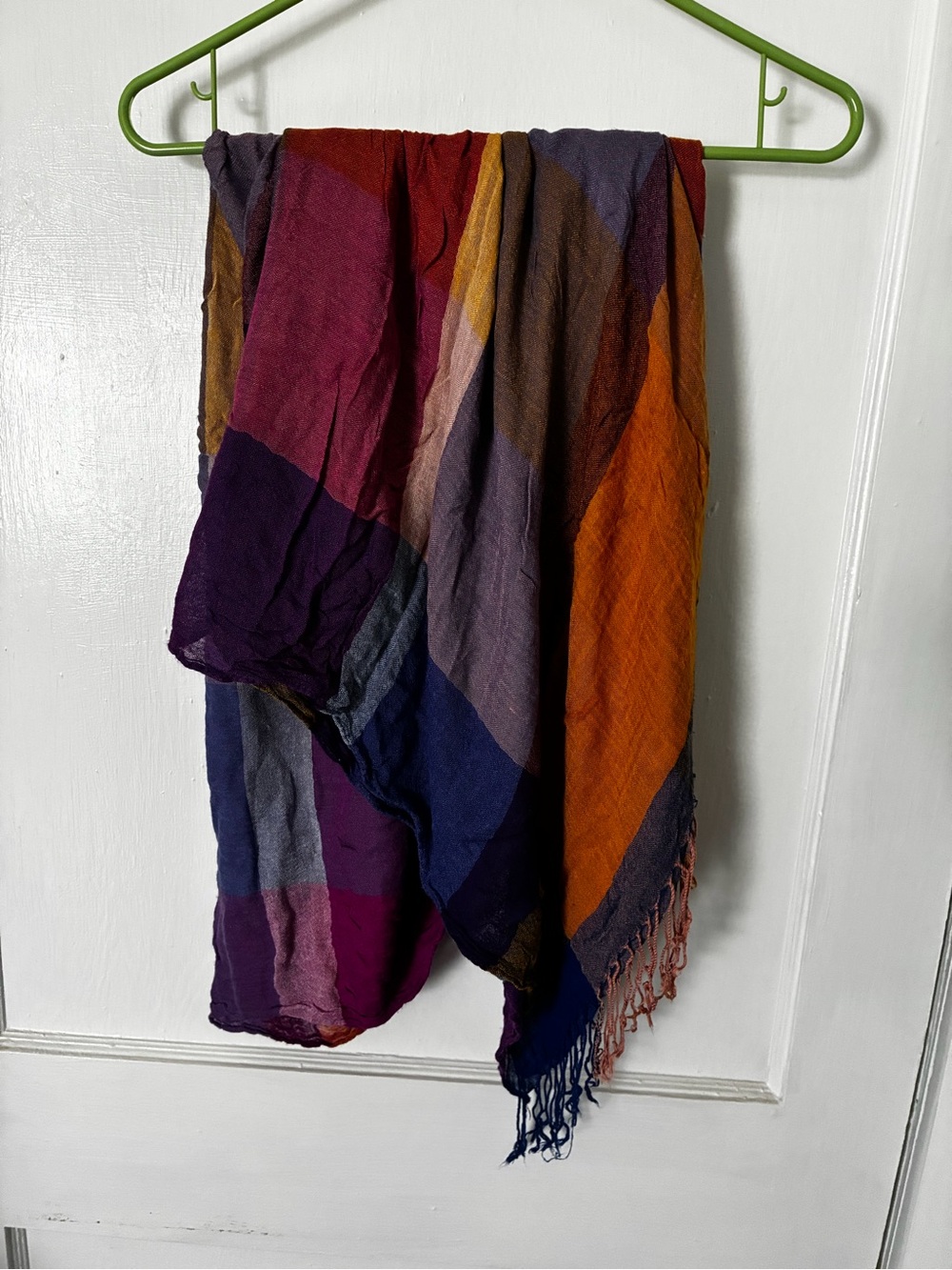 Multicolor Stripe Cotton Throw Blanket - Vibrant Patchwork Design